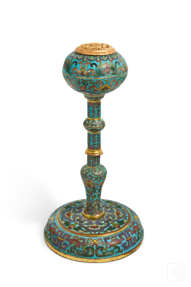 清十八世紀 掐絲琺琅仿古紋帽架  CHINA, QING DYNASTY, 18TH CENTURY - 图2